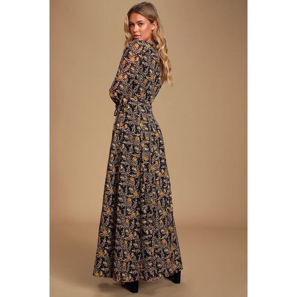 Lulus Floral Wrap Maxi Dress - Picture 2 of 9